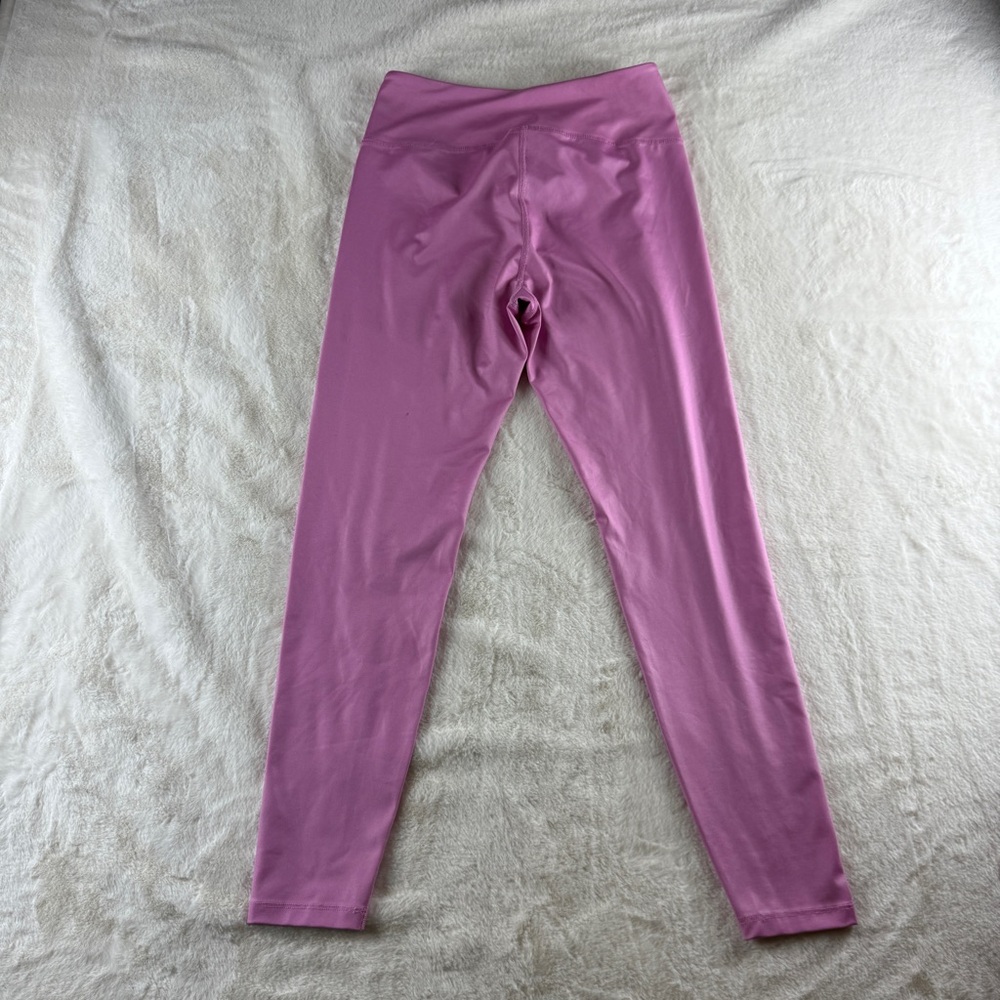 Year Of Ours Lace Up High Waist Leggings Pink‎ Tie Front Workout Pant Women's M - Picture 6 of 7